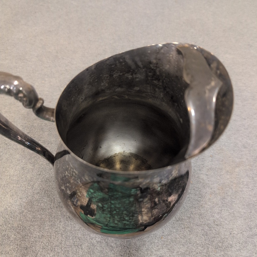 F.B. Rogers Silver Co 3707 Silver Plated Footed Water Pitcher with Ice Guard - Picture 5 of 7